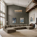 Shaggy - Fabric 6 Piece Modular Sectional With Chaise And Ottoman - Simple Home Plus