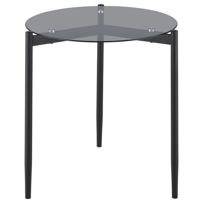 Rosalie - Round Smoked Glass Top Table - Simple Home Plus