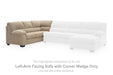 SimpleJoy - LAF Sofa With Corner Wedge - Sand - Simple Home Plus