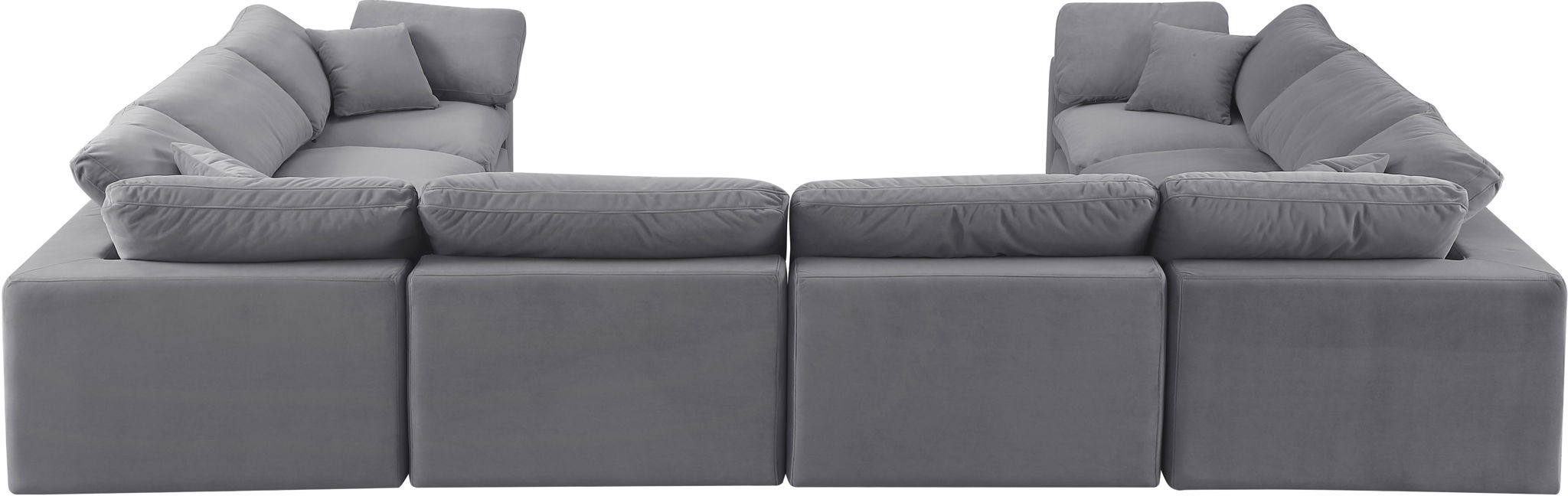 Comfy - 8 Piece Velvet Modular Sectional - Simple Home Plus