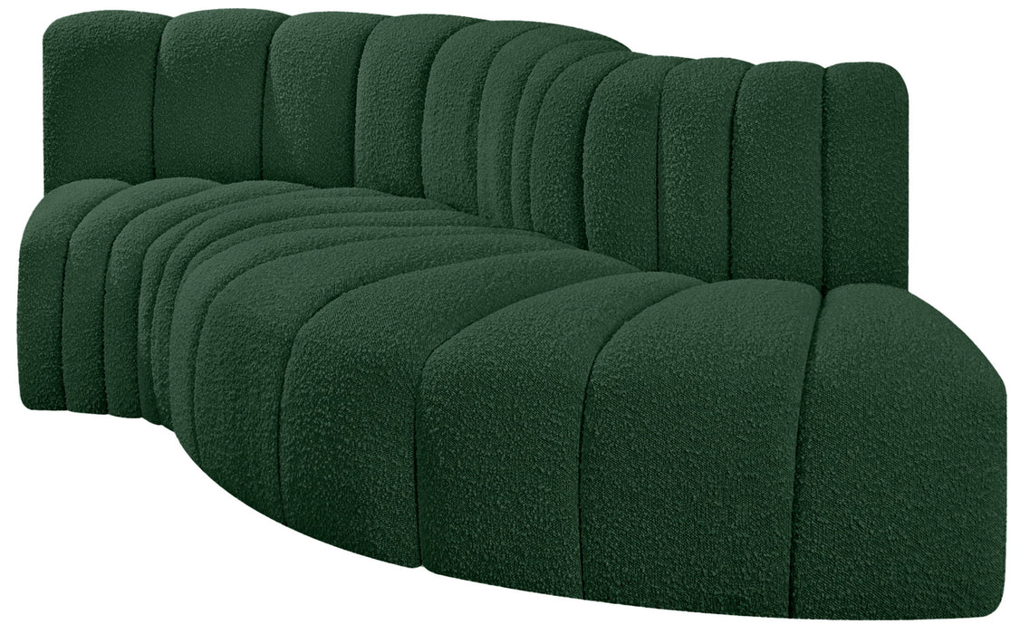 Arc - Boucle Fabric 4 Piece L-Shaped Modular Sofa - Simple Home Plus