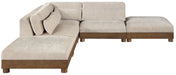 Turin - Chenille Fabric Upholstered Modular Sectional - Taupe - Simple Home Plus