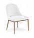 Ferro - Upholstered Dining Side Chair With Brushed Gold Legs - Simple Home Plus