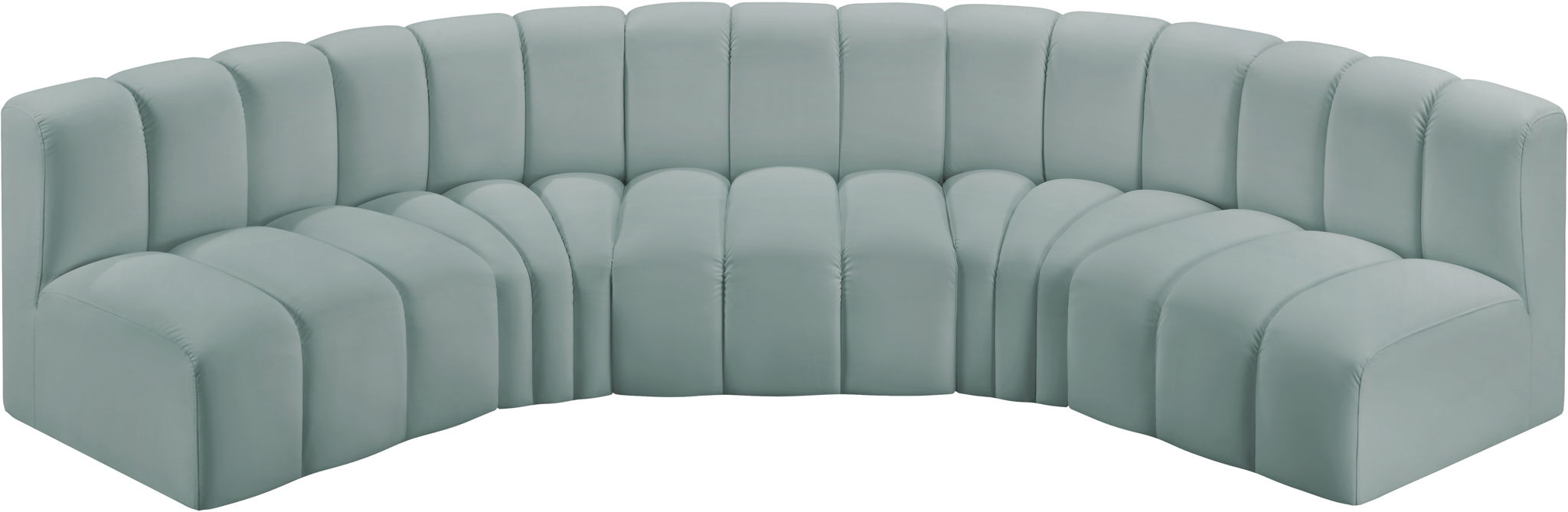Arc - Faux Leather 5 Piece U-Shaped Modular Sofa - Simple Home Plus