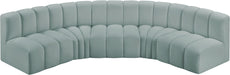 Arc - Faux Leather 5 Piece U-Shaped Modular Sofa - Simple Home Plus