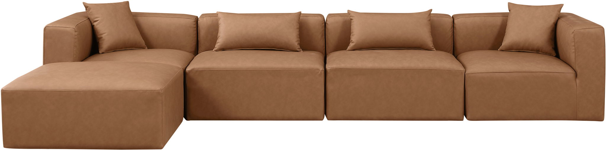 Cube - 5 Piece Modular Sectional With Chaise - Simple Home Plus
