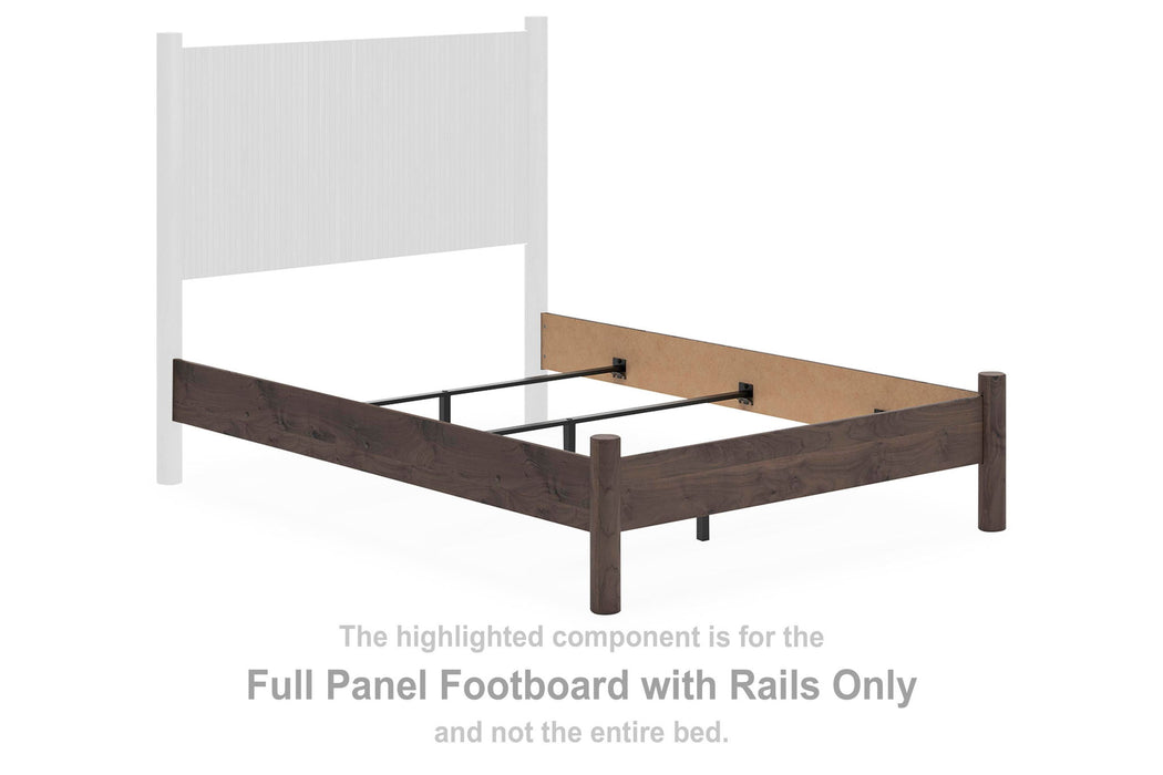 Pamytta - Full Panel Footboard With Rails - Brown - Simple Home Plus