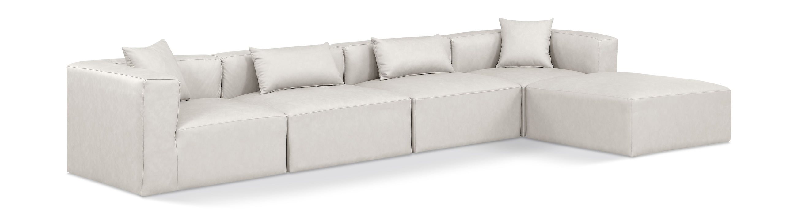 Cube - 5 Piece Modular Sectional With Chaise - Simple Home Plus