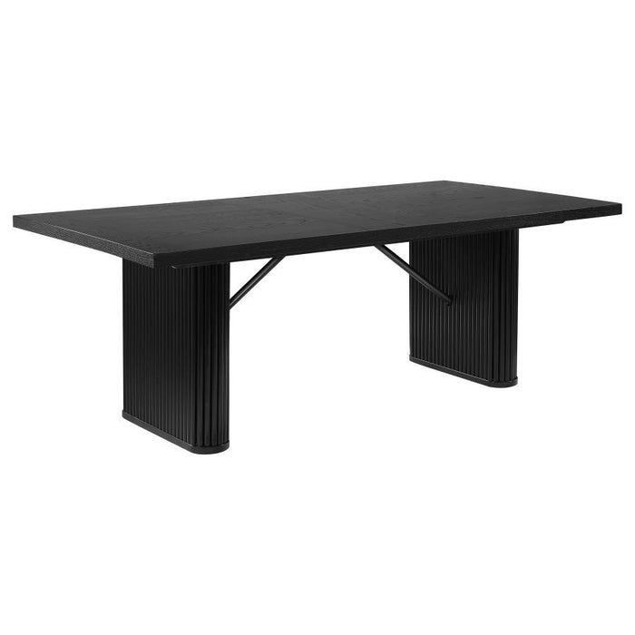 Catherine - Rectangular Wood Dining Table - Black - Simple Home Plus
