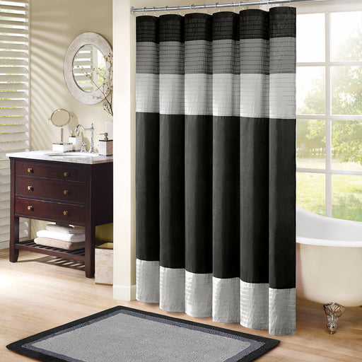 Amherst - Shower Curtain - Black - Simple Home Plus