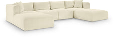 Shaggy - 6 Piece Modular Sectional With 2 Ottomans - Simple Home Plus