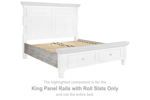 KING PANEL RAILS W/ROLL SLATS