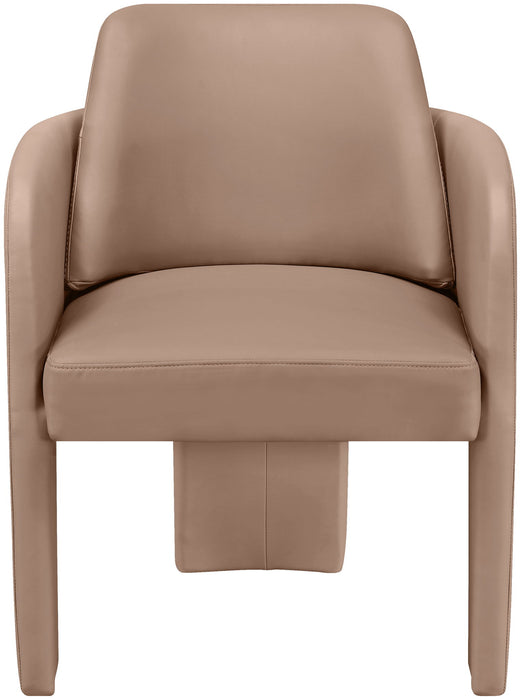 Vanda - Vegan Leather Upholstered Dining Chair - Tan - Simple Home Plus