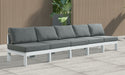 Nizuc - Outdoor Patio 5 Seat Modular Armless Sofa With White Frame - Simple Home Plus