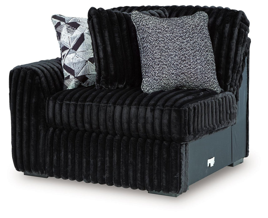 Midnight-Madness - LAF Corner Chair - Onyx - Simple Home Plus