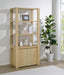 Laurelton - 3-Shelf Media Tower Tall Pier Cabinet - Light Oak - Simple Home Plus