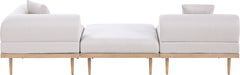 Laguna - 3 Piece Upholstered Outdoor Patio Modular Sofa With Backless Seat And 1 Arm - Simple Home Plus