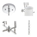Elegenza - 6-Light Chandelier With Fabric Drum Shades - Chrome - Simple Home Plus