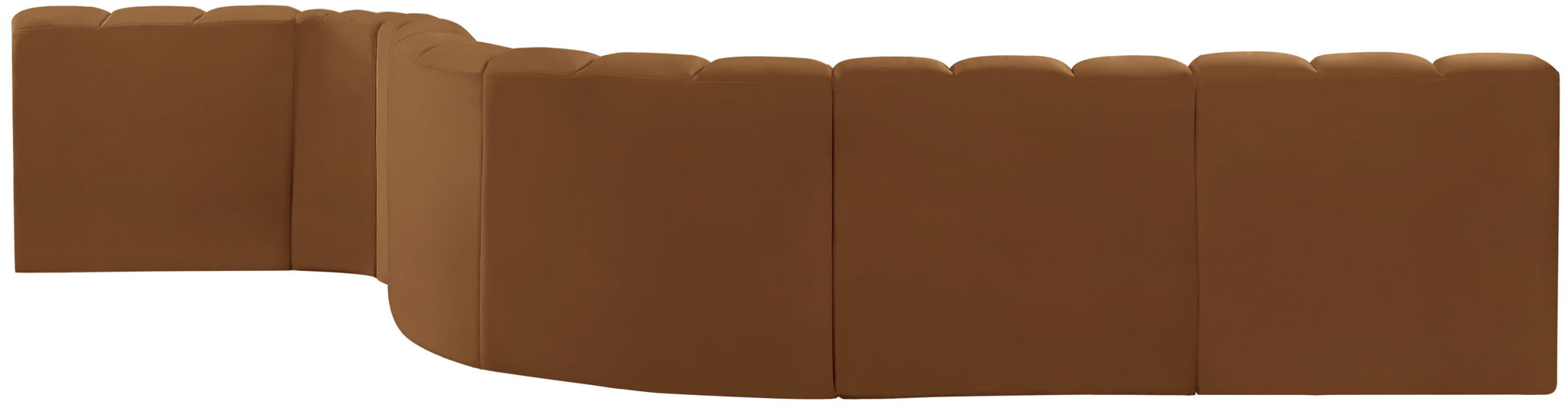 Arc - Velvet 7 Piece Modular Sofa - Saddle - Simple Home Plus