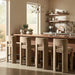 Zuno - Velvet Performance Fabric Upholstered Bar Stool (Set of 2) - Simple Home Plus