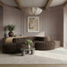 Rummi - Rounded Velvet Performance Fabric Upholstered 5 Piece Modular Sectional - Simple Home Plus