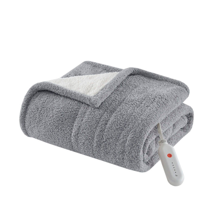 Amira - Dream Soft Heated Throw - Gray - Simple Home Plus
