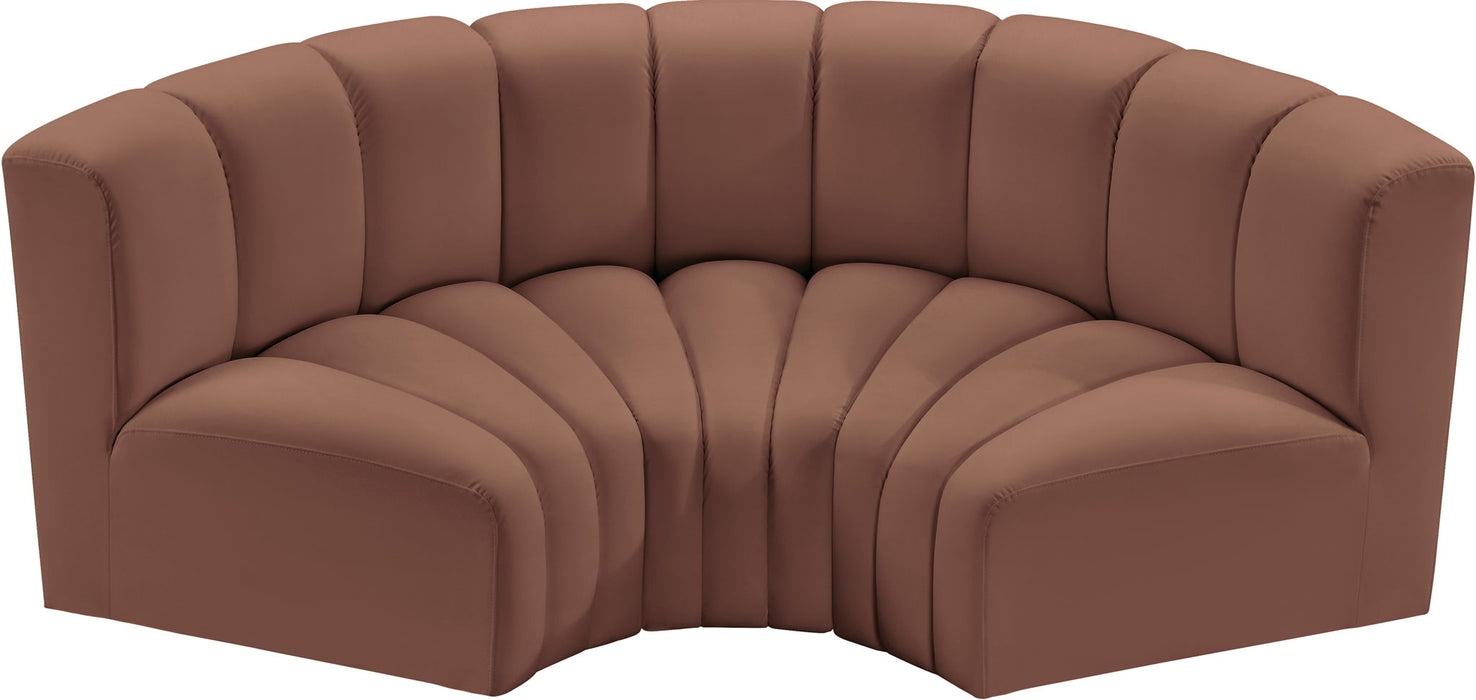 Arc - Faux Leather 3 Piece Modular U-Shaped Sofa - Simple Home Plus