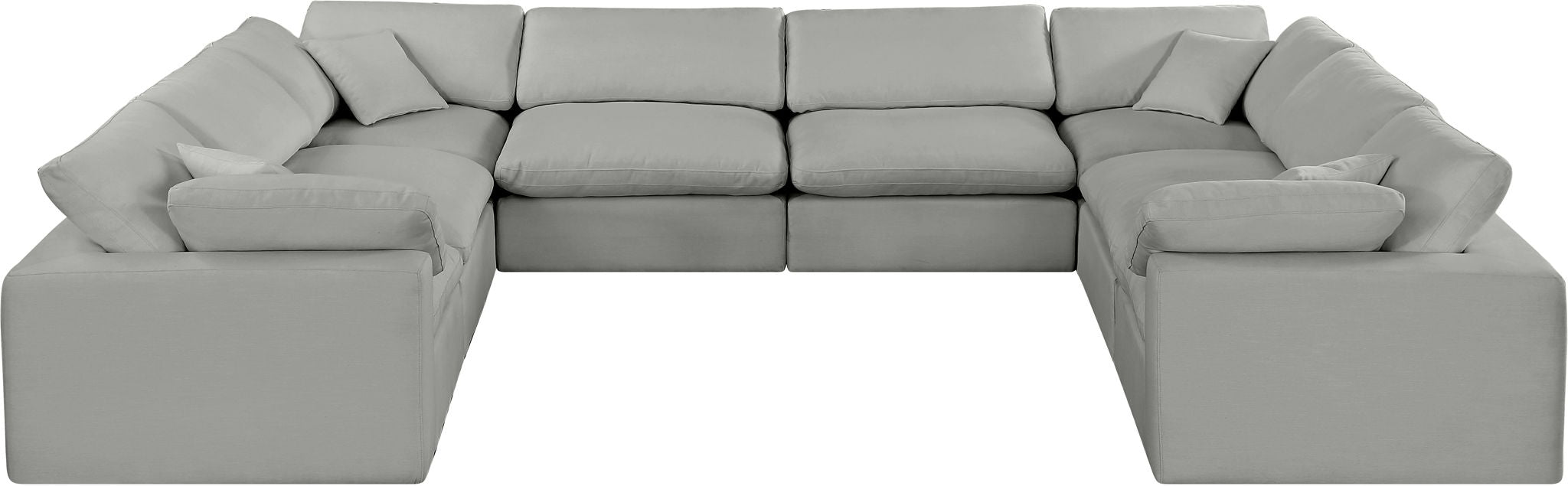 Comfy - 8 Piece Linen Modular Sectional - Simple Home Plus
