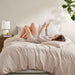 Etta - 3 Piece Queen Duvet Set - Terracotta - Simple Home Plus