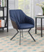 Mayer - Upholstered Dining Arm Chair (Set of 2) - Blue - Simple Home Plus