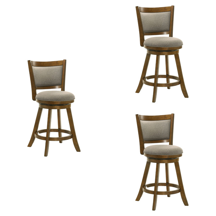 Aiden - Modern Farmhouse Swivel Wood Counter Height Kitchen Bar Stool - Simple Home Plus