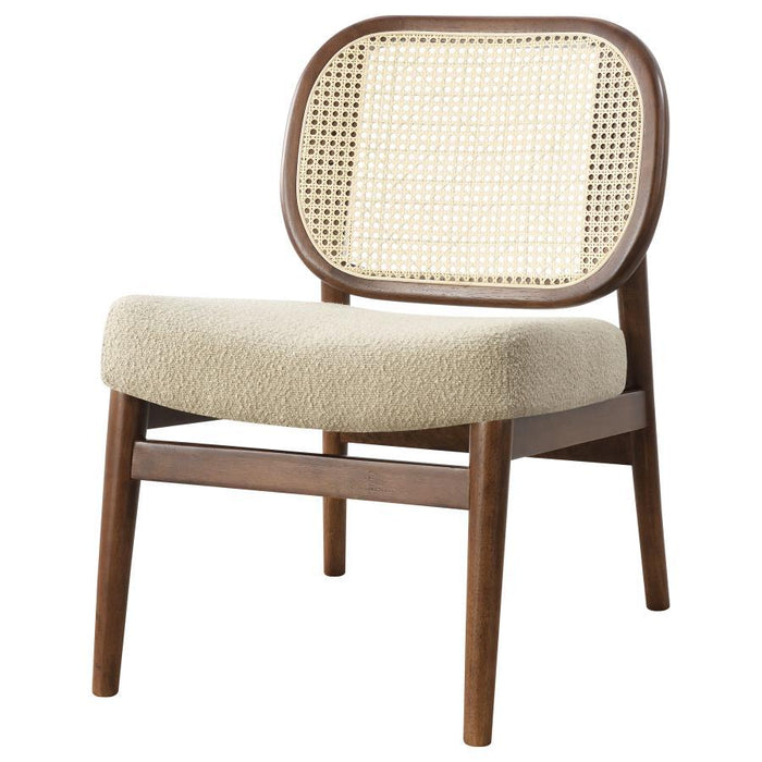 Rayo - Rattan Cane Back Accent Chair With Padded Seat - Simple Home Plus