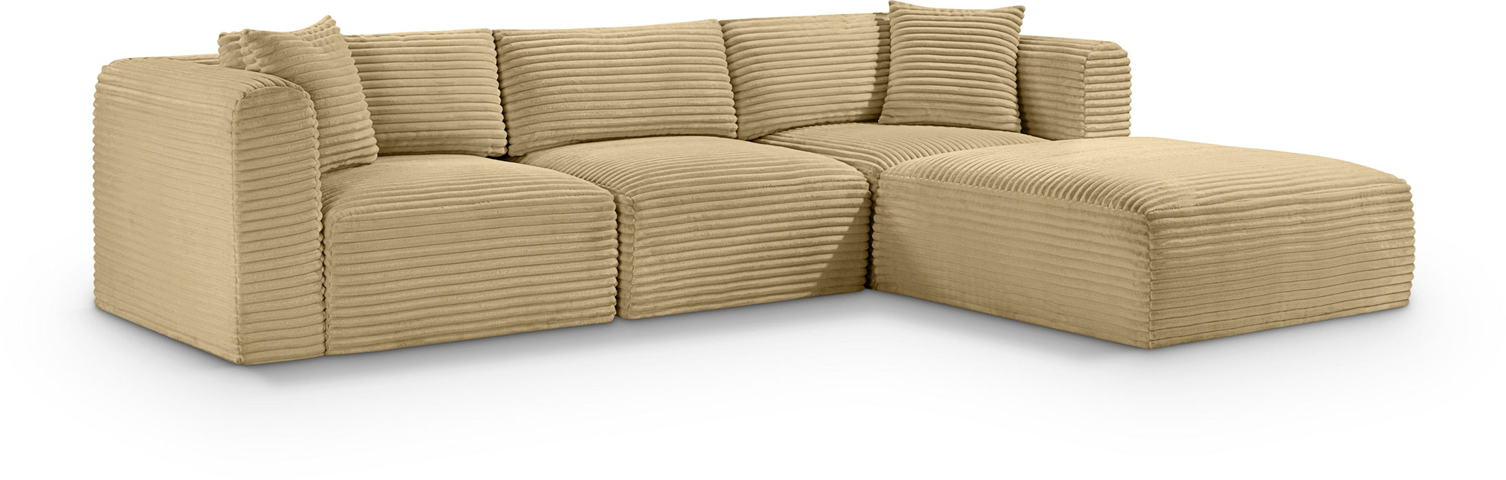 Shaggy - 4 Piece Modular Sectional - Simple Home Plus