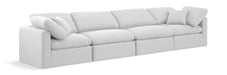 Indulge - Linen 4 Seat Modular Sofa - White - Simple Home Plus