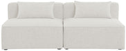 Cube - Linen Modular 2 Seat Armless Sofa - Simple Home Plus