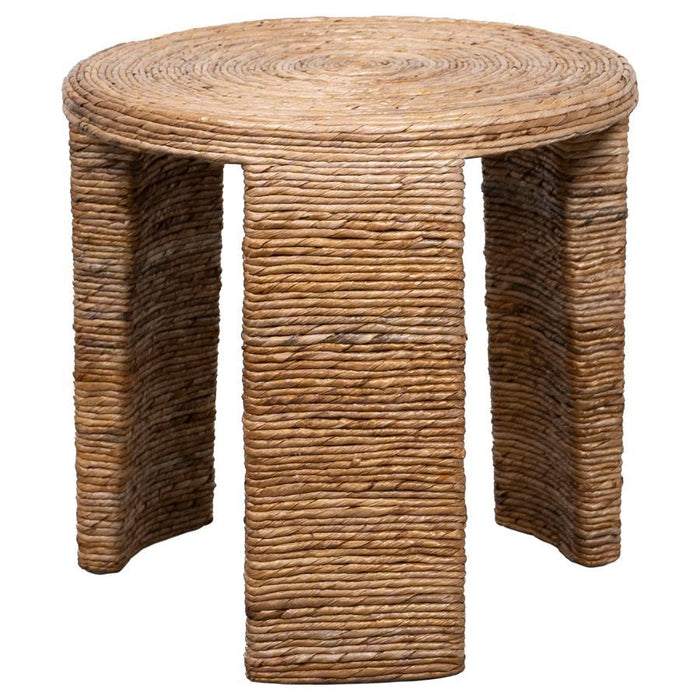 Artina - Woven Rattan Round Table - Simple Home Plus