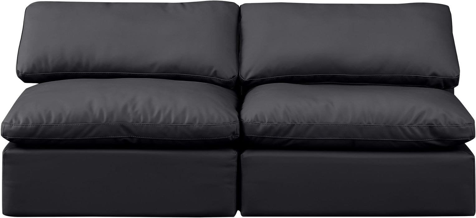Indulge - Faux Leather 2 Seat Modular Armless Sofa - Simple Home Plus
