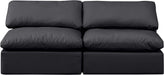 Indulge - Faux Leather 2 Seat Modular Armless Sofa - Simple Home Plus
