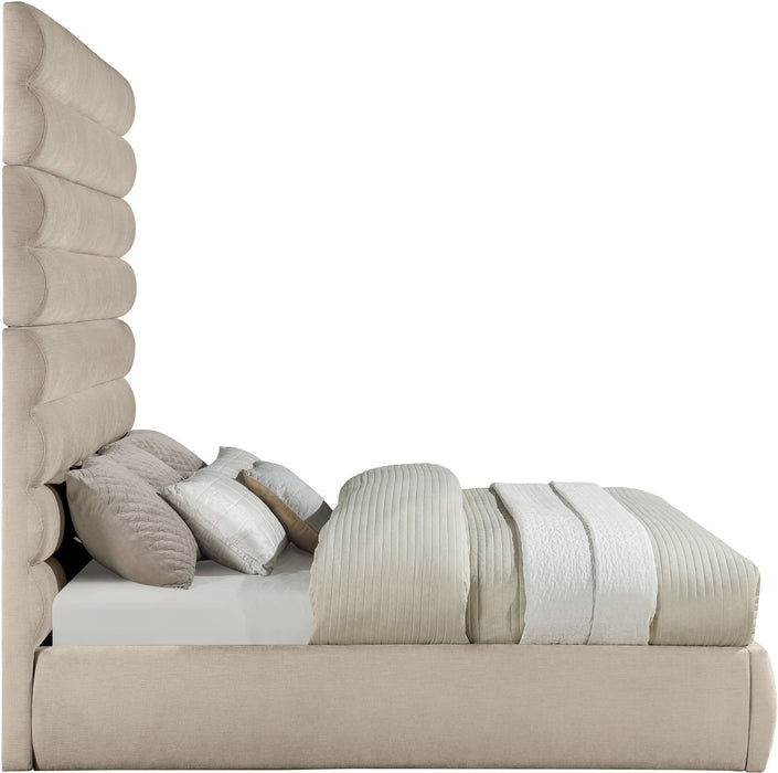 Adam - Chenille Fabric Bed With 89" Headboard - Simple Home Plus