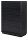 Londer - Black - Five Drawer Chest - Simple Home Plus