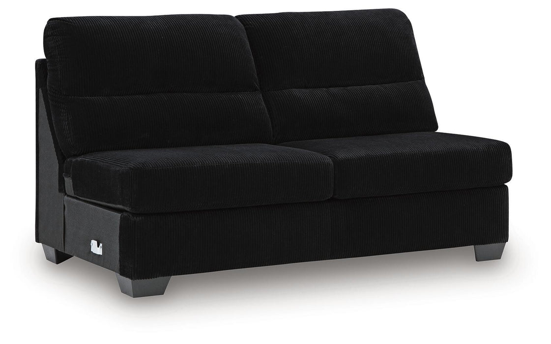 SimpleJoy - Armless Loveseat - Onyx - Simple Home Plus
