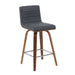Vienna - Modern Counter Height Swivel Bar Stool - Walnut Finished Wood Frame - Simple Home Plus