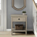 Victoria - One-Drawer Bedside Table With Shelf - Reclaimed Gray - Simple Home Plus