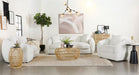 Isabella - Faux Sheepskin Upholstered Sofa Set - Simple Home Plus