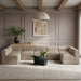 Rummi - Velvet Performance Fabric Upholstered 7 Piece Modular Sectional (With 2 Corner Chairs) - Simple Home Plus