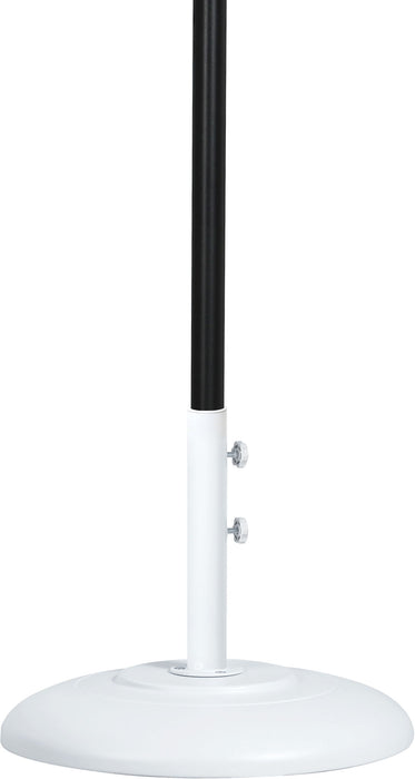 Fiji - Aluminum Patio Umbrella With Round White And Black Base - Simple Home Plus