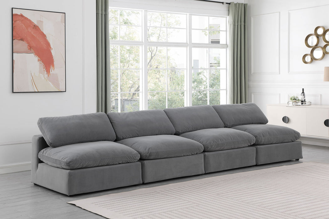 Comfy - Velvet Modular Armless Sofa 4 Seats - Simple Home Plus