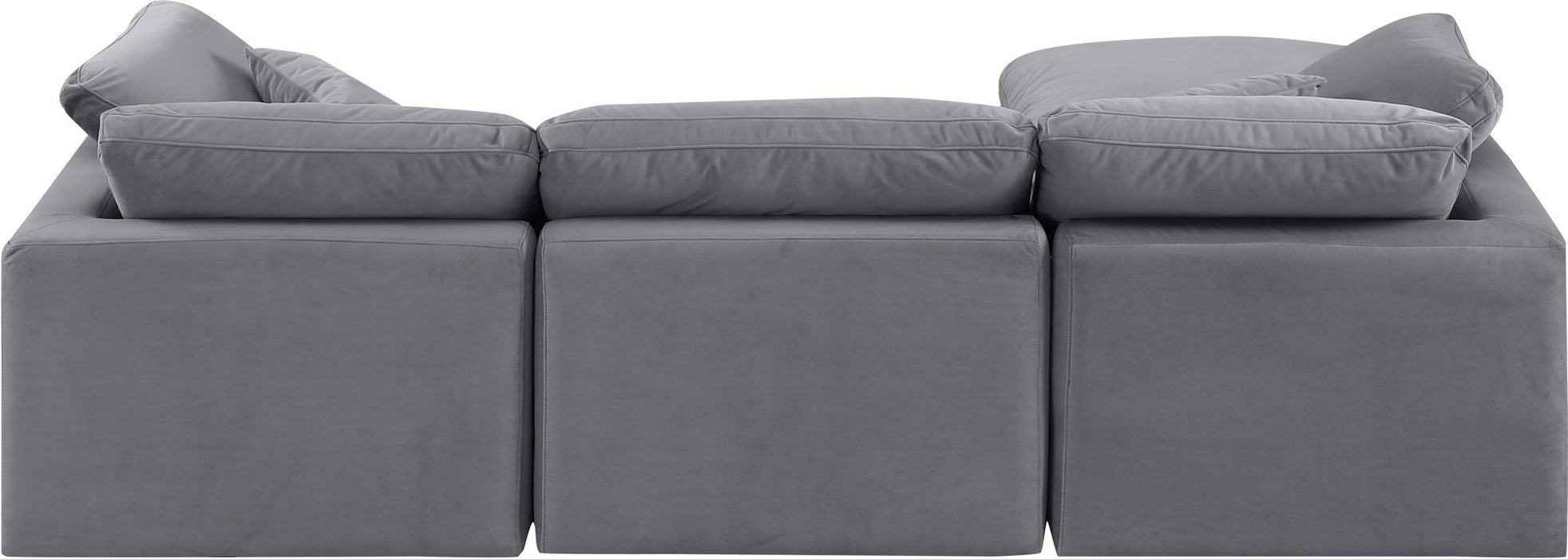 Indulge - Velvet 4 Piece Modular Sectional With Chaise - Simple Home Plus