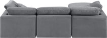 Indulge - Velvet 4 Piece Modular Sectional With Chaise - Simple Home Plus