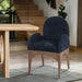 Waldorf - Chenille Dining Arm Chair With Natural Legs - Simple Home Plus